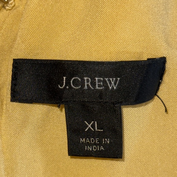 J Crew Yellow Floral V Neck Dress SZ XL - Picture 8 of 11